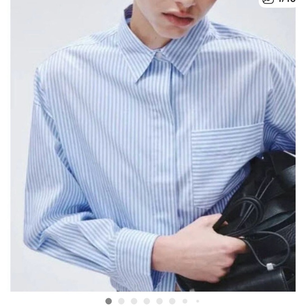 rag & bone Light Blue Max Striped Shirt; NWT